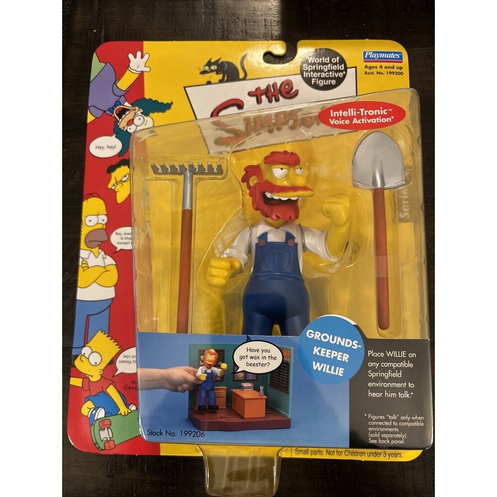 Simpsons WOS Interactive Grounds-keeper Willie Action Figures Series 4 NEW